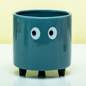 Bloempot met ogen – Blauw