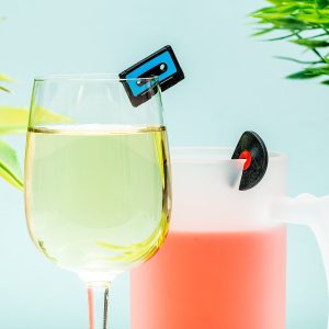 Cassette- en elpee glasmarkeerders (set van 6)