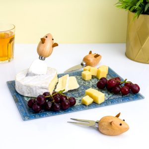 Perzisch tapijt snijplank – Klein (blauw)