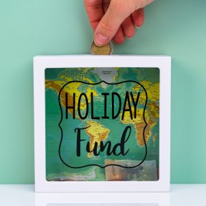 Transparante spaarpot – Holiday Fund