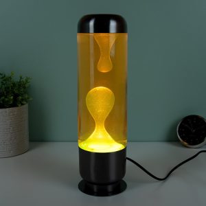Capsule lavalamp – Oranje met gele lava