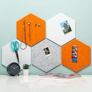 Zelfklevende hexagon prikborden (set van 5)