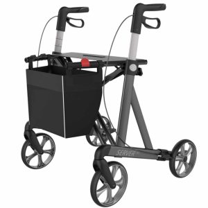 Rollator Server HD maat M (tot 165 cm), tot 200 kg- nu met gratis rugsteun