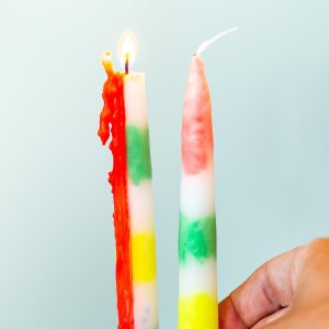 Druipkaars (set van 2) – Regenboog