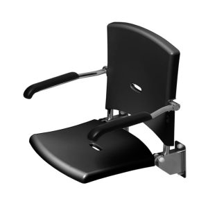 Douchezitje Jadacare met met rugleuning en armleuningen – Antraciet