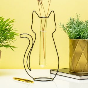 Silhouette draadvaas – Kat