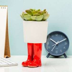 Regenlaarzen bloempot