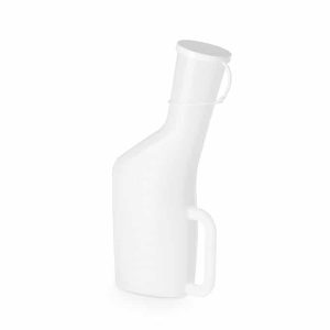 Urinaal voor man met deksel en handvat