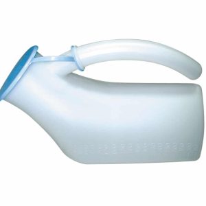 Urinaal voor man met deksel en handvat